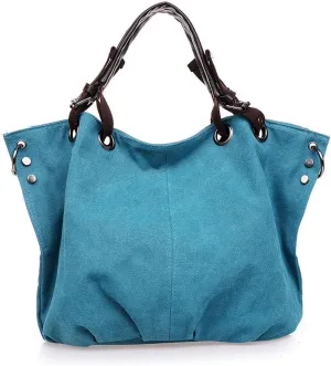 Women's Canvas Bag Large Capacity Handbag Shoulder Messenger Bag(B)