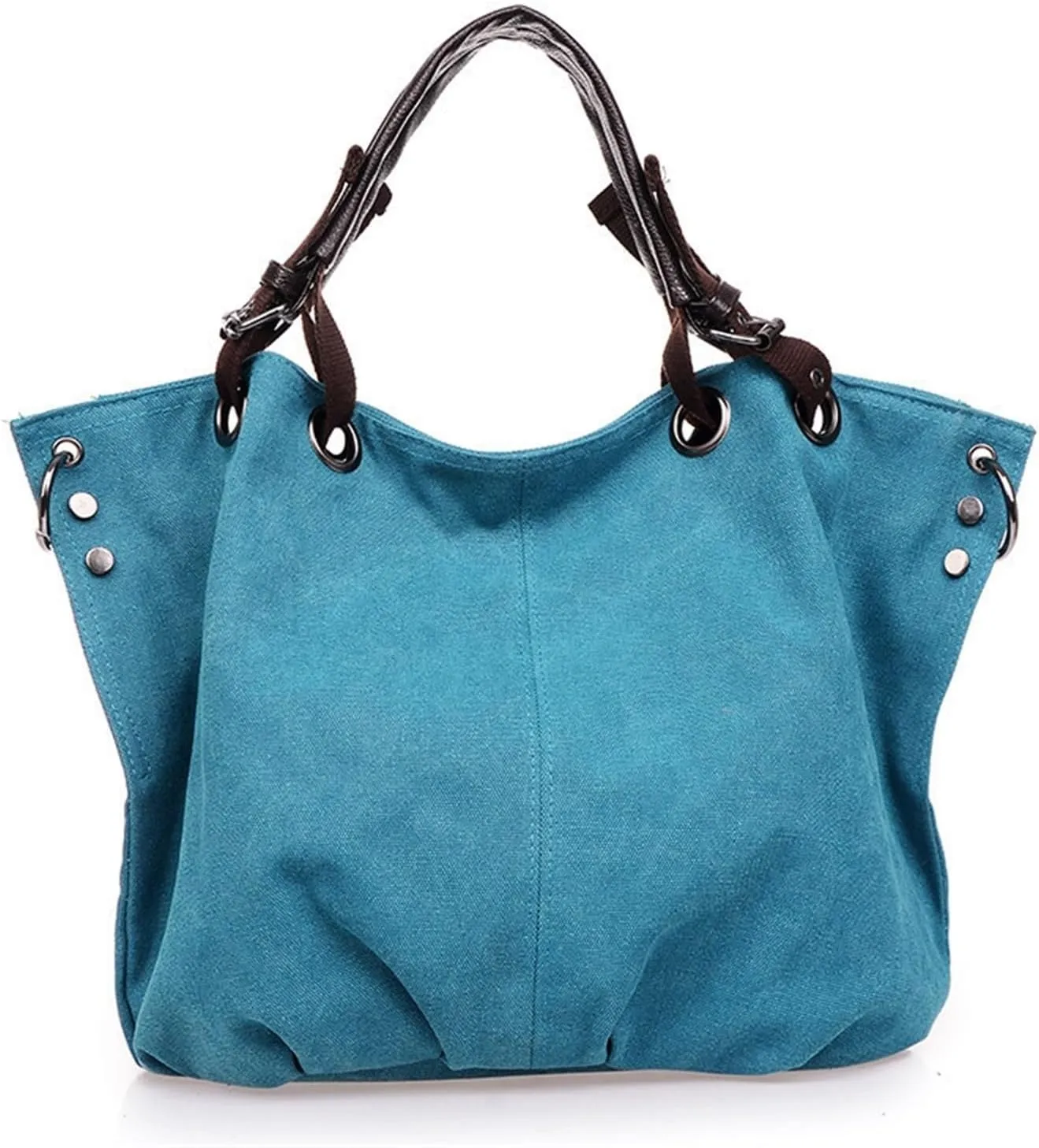 Women's Canvas Bag Large Capacity Handbag Shoulder Messenger Bag(B)