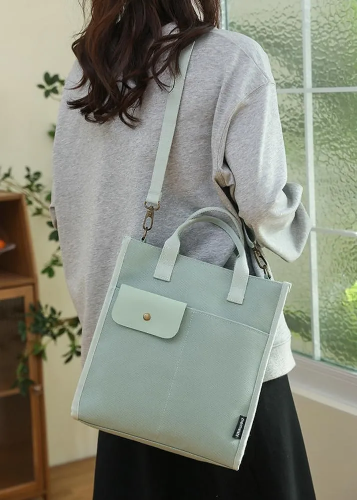 Women's Canvas Crossbody Shoulder Bag Fashion Large Totes Handbag Purse Casual Messenger Bag Multi-Pocket
