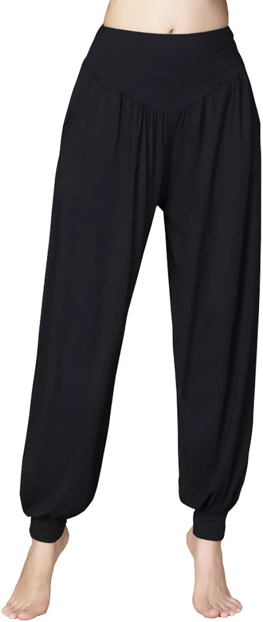 Women's Elastic Soft Modal Yoga Sports Pants Dance Harem Pants