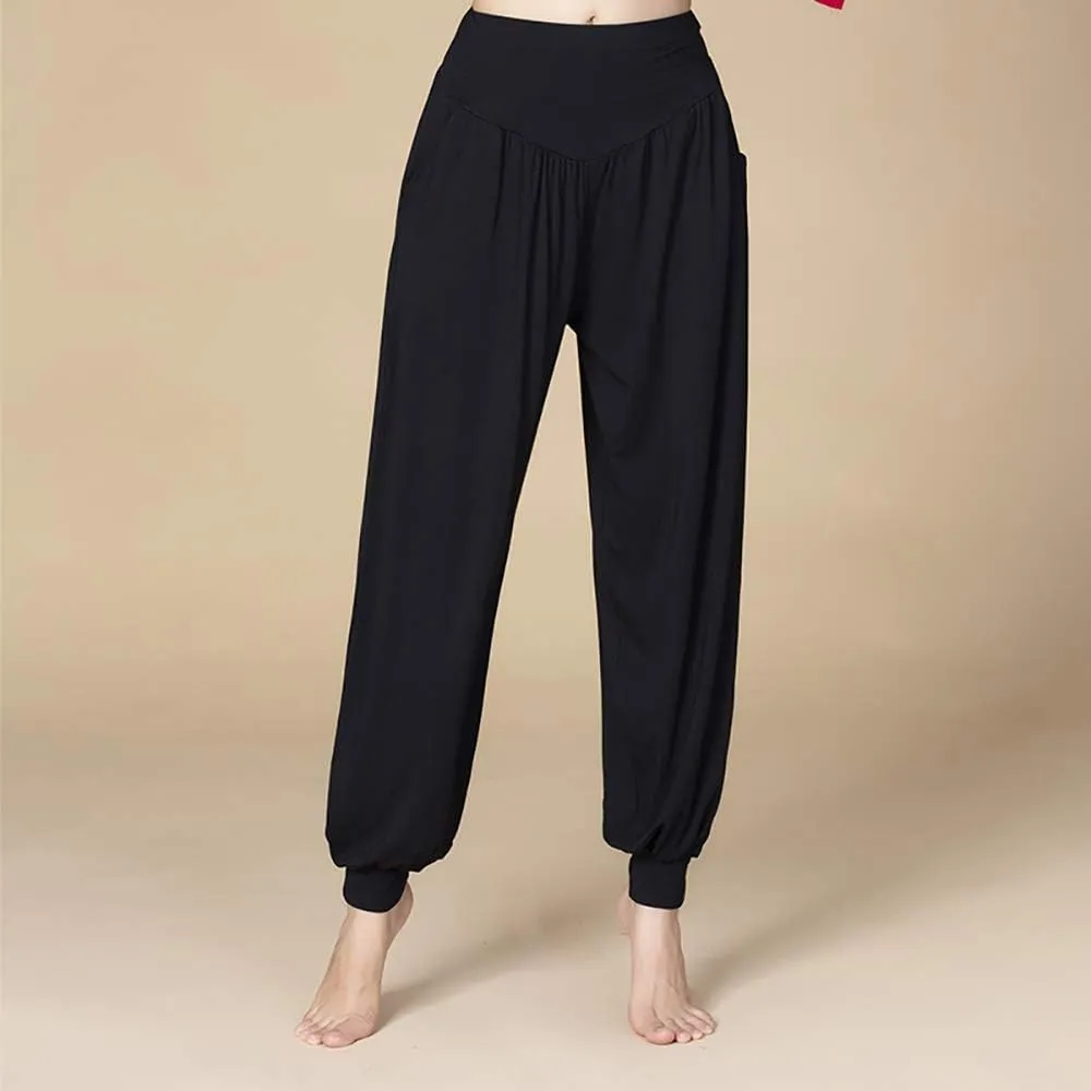 Women's Elastic Soft Modal Yoga Sports Pants Dance Harem Pants