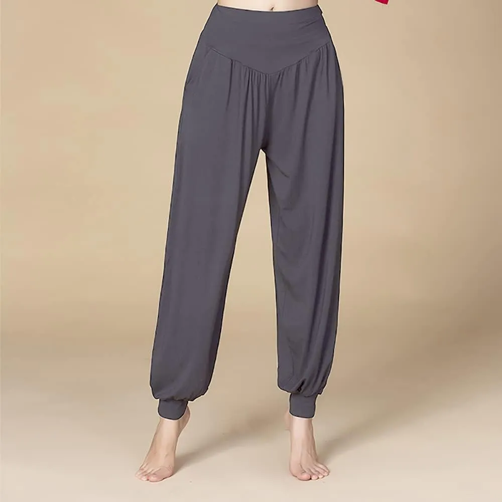 Women's Elastic Soft Modal Yoga Sports Pants Dance Harem Pants