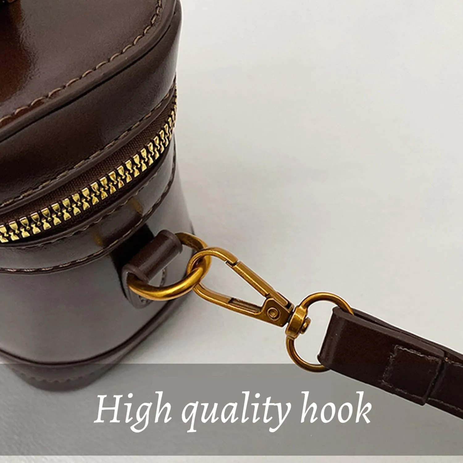 Women's Handbag Bucket Bag With Bell Box Shape Crossbody Shoulder Travel Makeup Bag Portable Cosmetic Bags