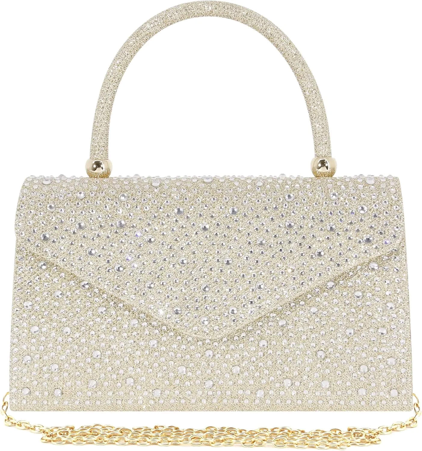 Women's Luxury Rhinestone Decor Shiny Evening Bag Party Clutches Wedding Purses Cocktail Prom Handbags