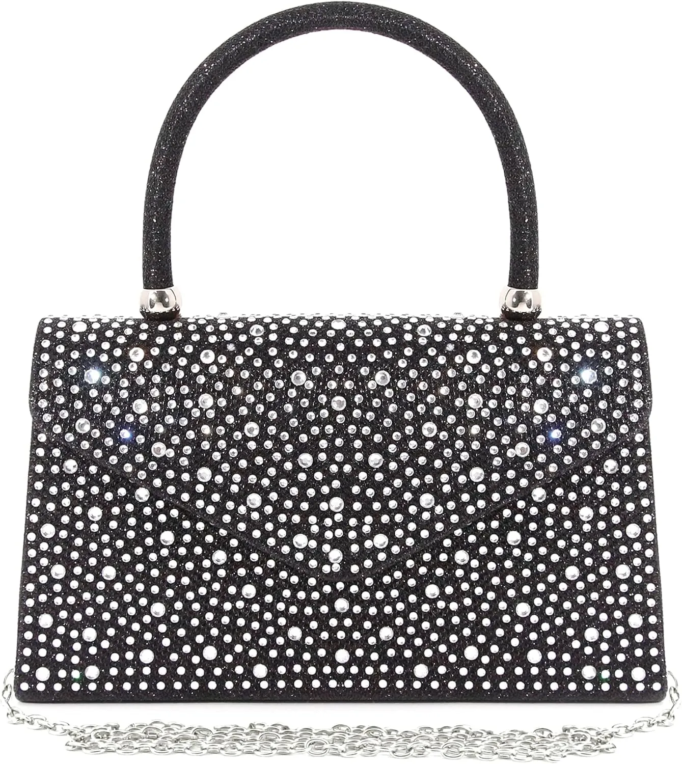 Women's Luxury Rhinestone Decor Shiny Evening Bag Party Clutches Wedding Purses Cocktail Prom Handbags
