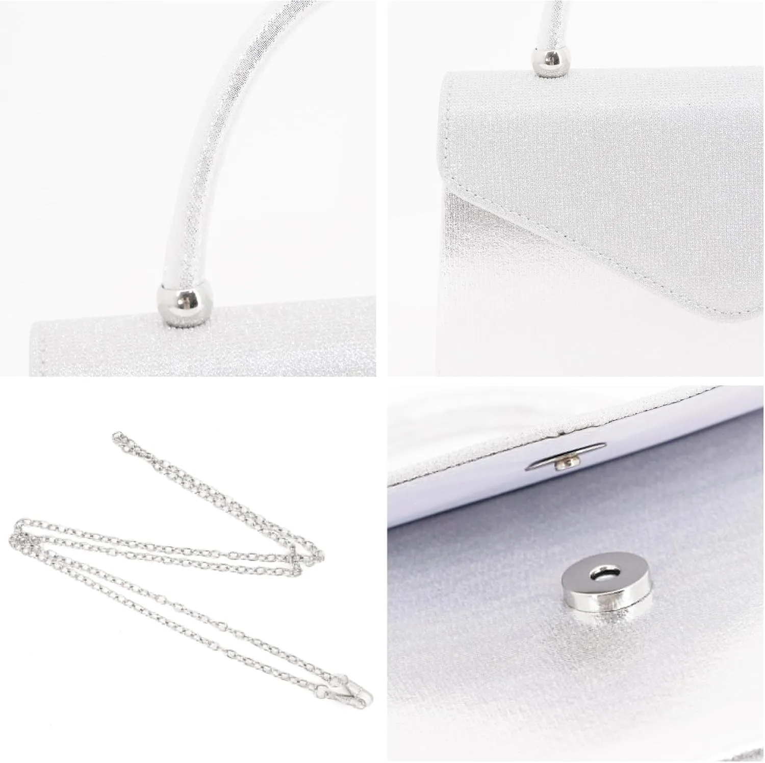 Women's Luxury Rhinestone Decor Shiny Evening Bag Party Clutches Wedding Purses Cocktail Prom Handbags