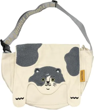 Women's original crossbody canvas bag with animal theme: for gym, travel, laptop and umbrella - stylish and practical
