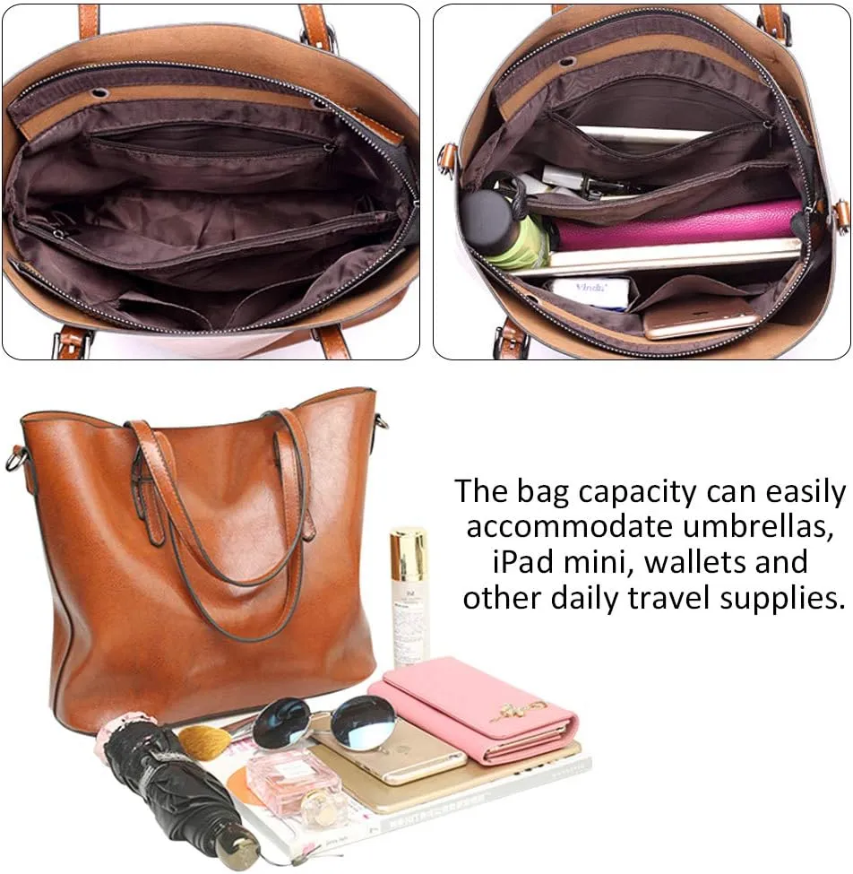 Women's PU Lychee One-shoulder Diagonal Bag Middle-aged and Elderly Mothers Tote