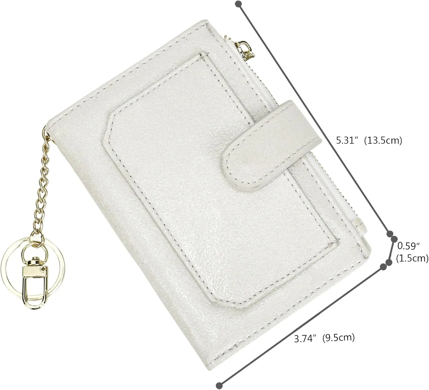 Womens Wallets RFID Small Compact Bifold Leather Card Holder Zip Pocket