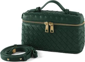 Woven Shoulder Bags for Women, Crossbody Bag Cute Satchels Clutch Purses Top-Handle Tote Handbag
