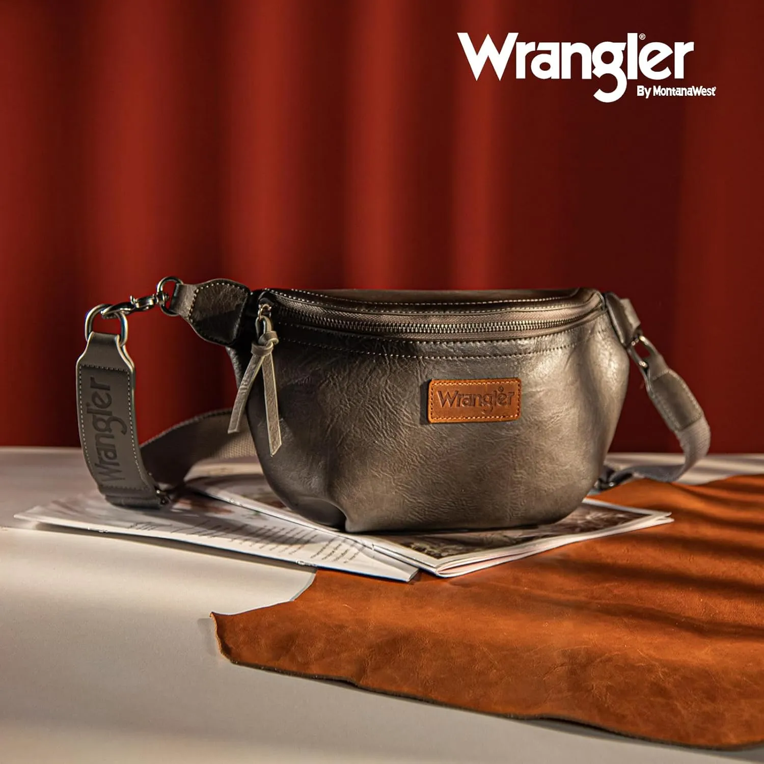 Wrangler Large Fanny Packs for Women Waist Bag Travel Belt Bags Crossbody Sling Purse