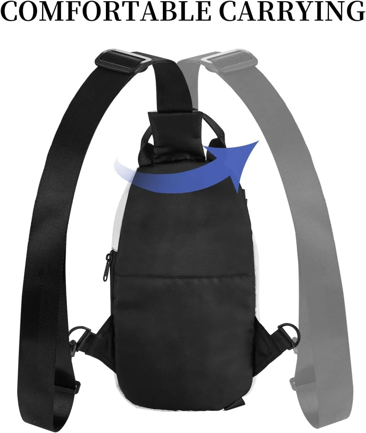 Wurton Steam Train Print Travel Crossbody Backpack Bag,Lightweight Sling Bag For Travel Unisex