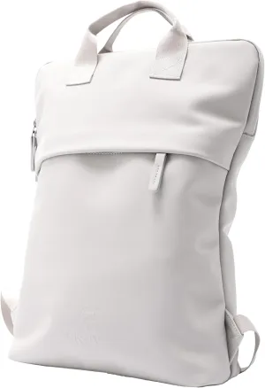 X RAY PU Leather Lightweight Laptop Backpack for Men and Women, Everyday Laptop Bag Capacity Adjustable 17L & Fits 15.6 Inch Screen, Light Grey