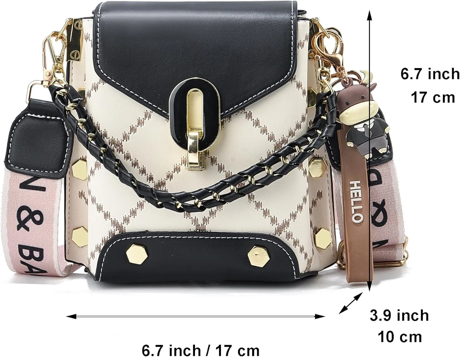 Xiaoyu Small Crossbody Bags for Women Fashion Cell Phone Purse Shoulder Handbags with Wide Strap