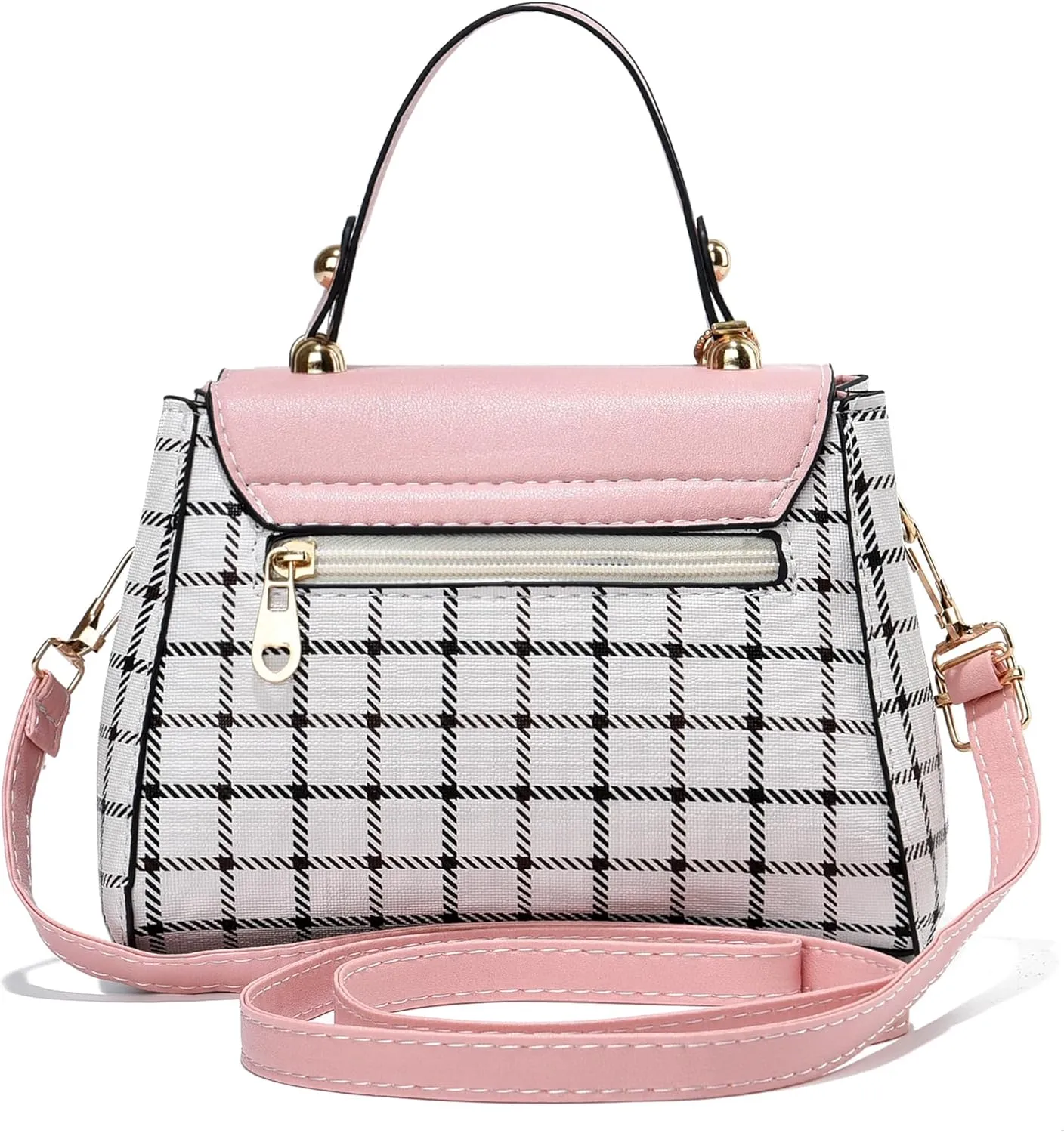 Xiaoyu Small Purses and Handbags for Women Fashion Teenage Girls Crossbody Bag Lightweight Shoulder Bag Plaid Pattern Satchel