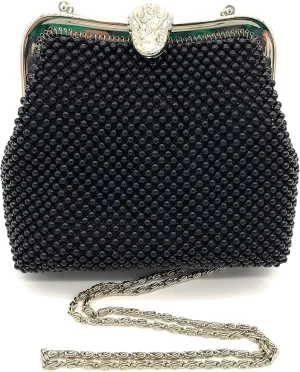 XX-Small Women clutch Metal Beaded mesh evening purse bag for Cocktail Party Prom Wedding Banquet