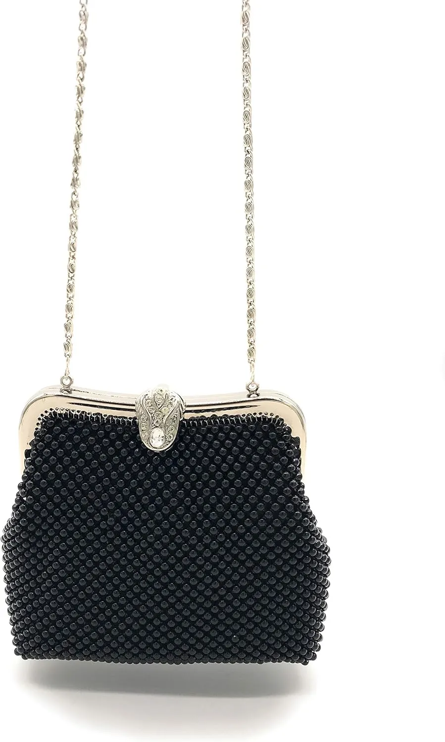 XX-Small Women clutch Metal Beaded mesh evening purse bag for Cocktail Party Prom Wedding Banquet