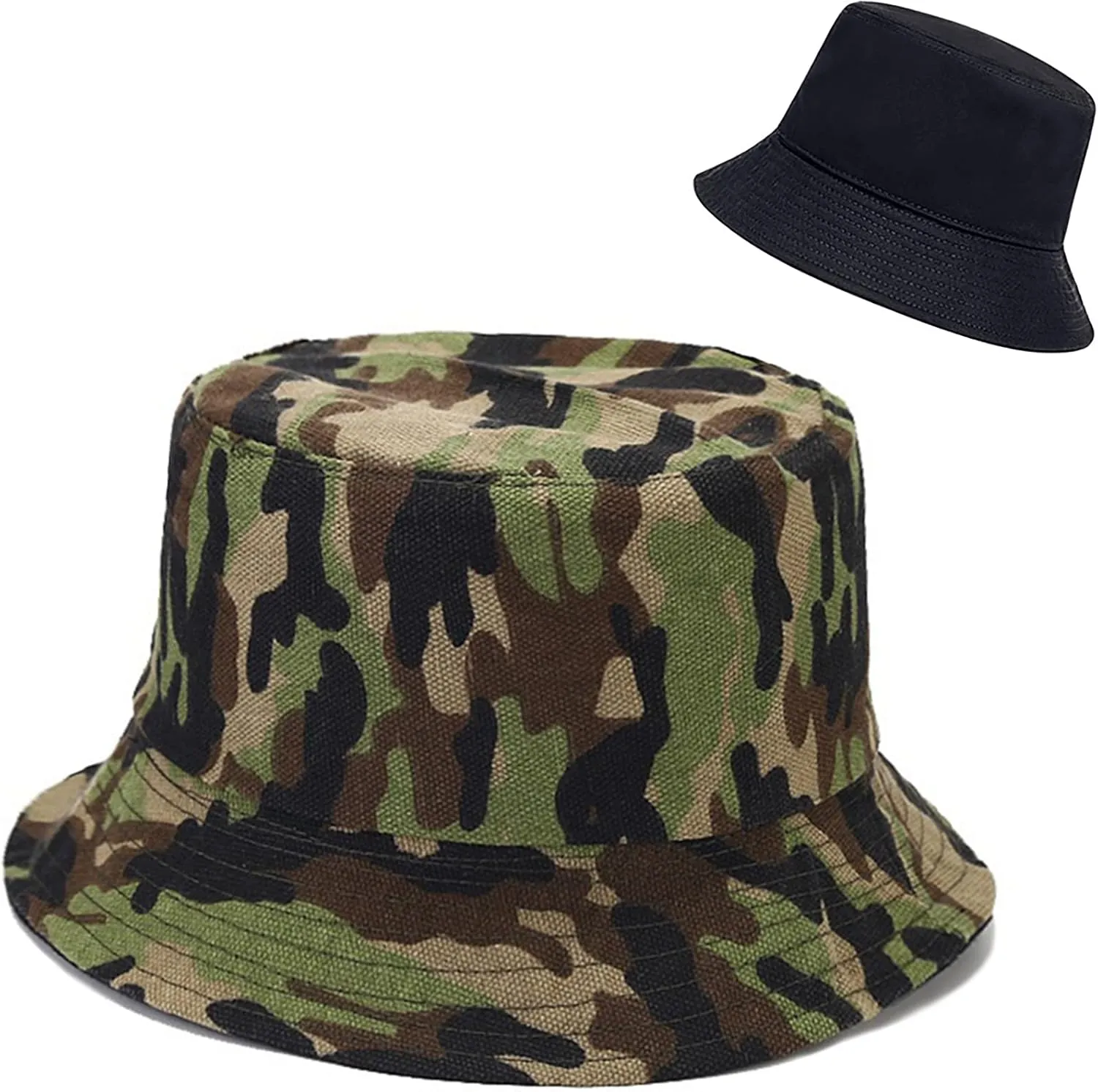 XYIYI Cute Bucket Hat Beach Fisherman Hats for Women, Reversible Double-Side-Wear