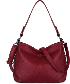 YALUXE Genuine Leather Shoulder Bags Stylish Hobo Handbags Purses Crossbody Bags for Women