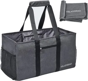 YELAIYEHAO Large Utility Tote Bag, Foldable Collapsible Tote for Storage Pool BeachShopping picnic laundry gym and Luggage