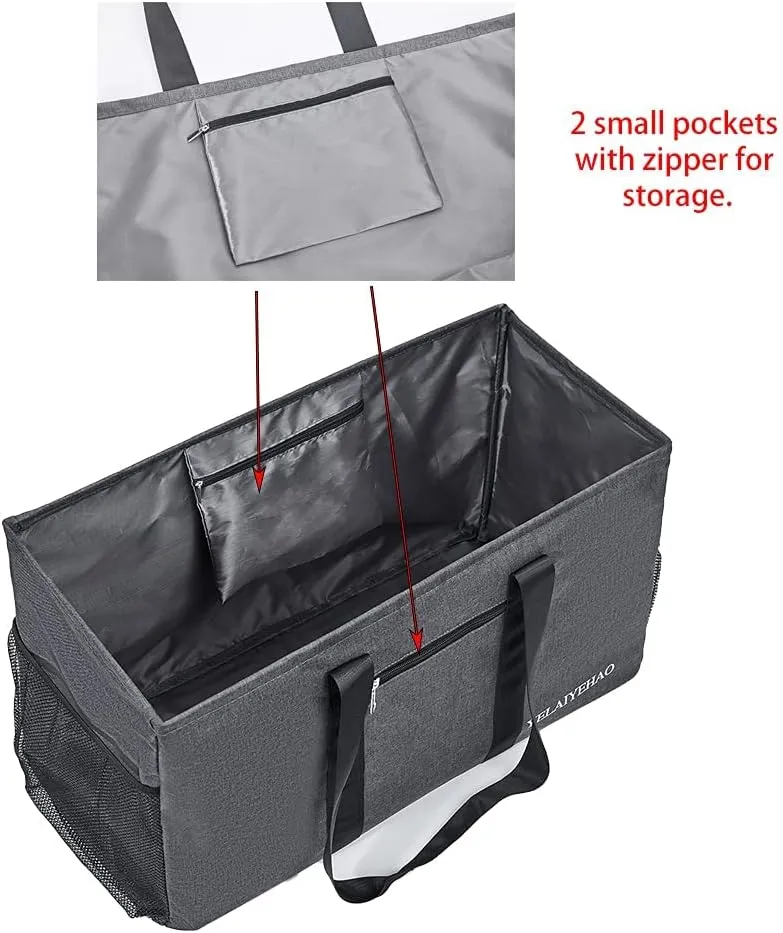 YELAIYEHAO Large Utility Tote Bag, Foldable Collapsible Tote for Storage Pool BeachShopping picnic laundry gym and Luggage