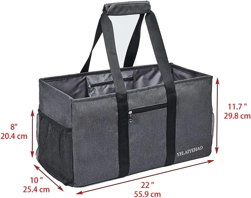 YELAIYEHAO Large Utility Tote Bag, Foldable Collapsible Tote for Storage Pool BeachShopping picnic laundry gym and Luggage