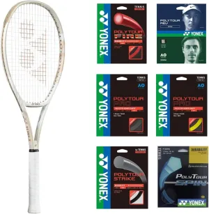 Yonex VCore 98 7th Gen Tennis Racquet (Sand Beige) Strung with Your Choice of String