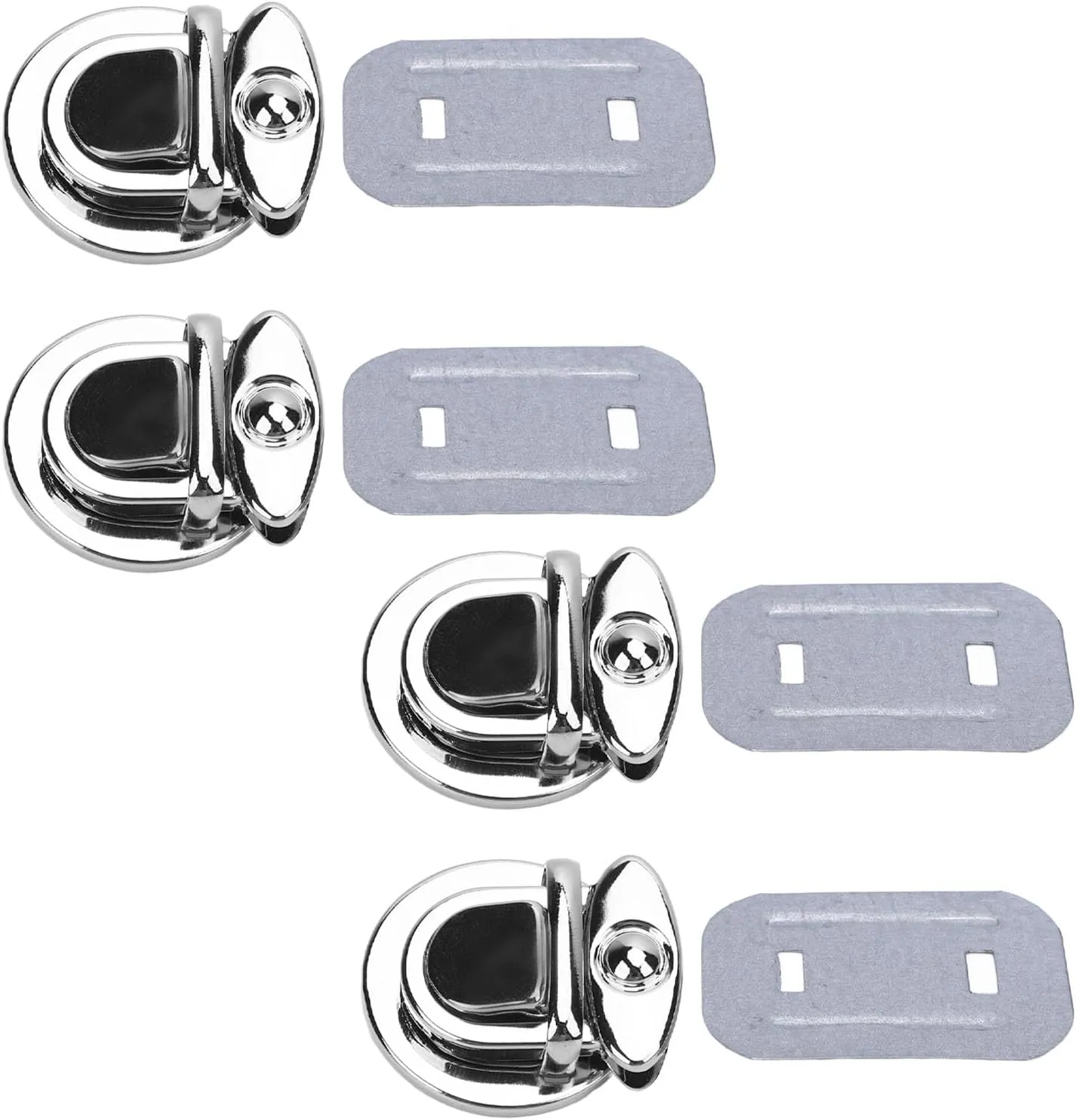 Yosoo PURSE PRESS LOCK SILVER 25MM 10 SETS METAL TUCK CLASP CATCH FOR HANDBAG CRAFT
