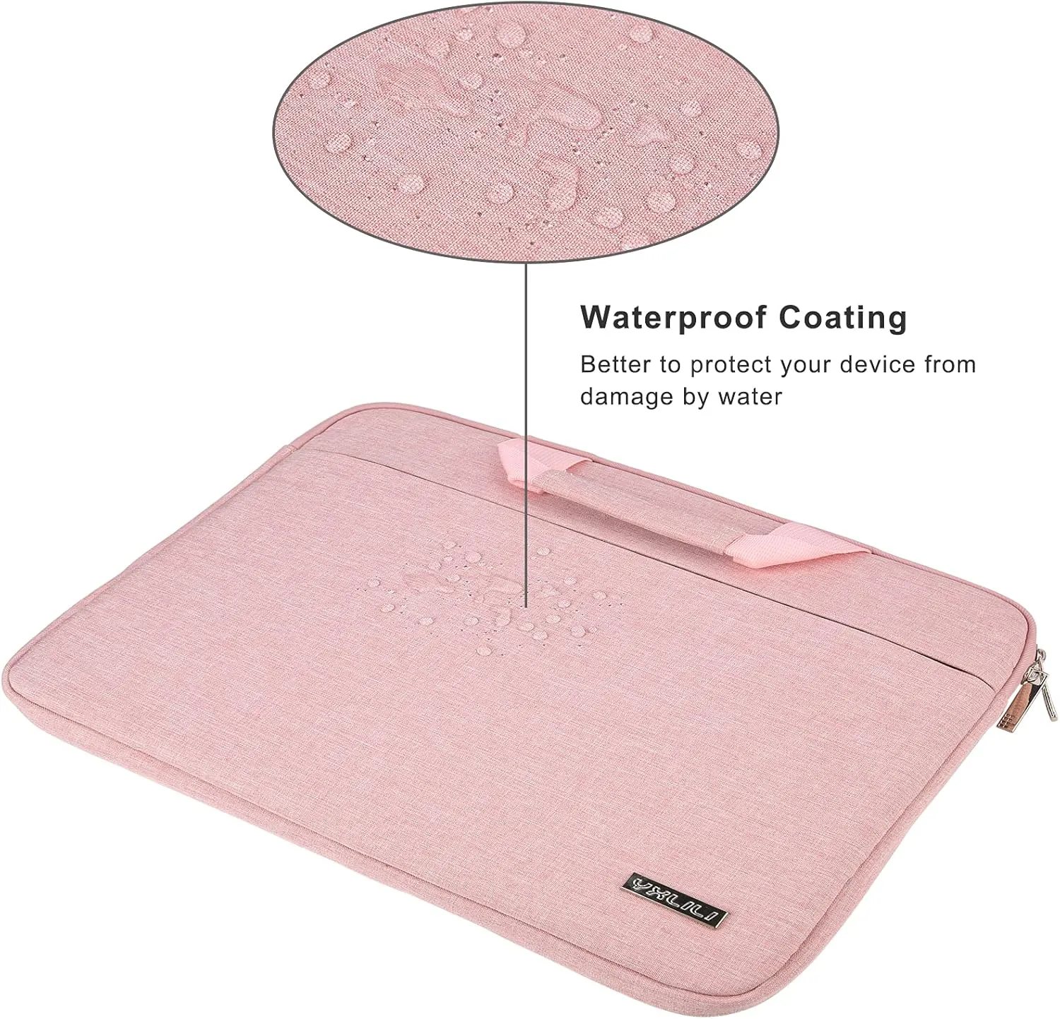 YXLILI Laptop Case, Protective Computer Sleeve with Handle Soft Lining Padded Laptop Bag for 13-13.3-Inch MacBook Pro Air, Compatible with Acer ASUS HP Lenovo Dell Chromebook (14-Inches, Pink)