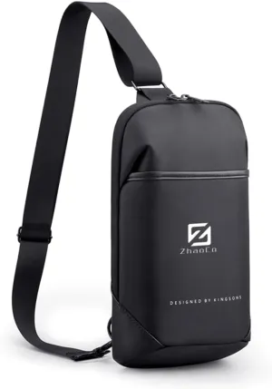 ZhaoCo Crossbody Backpack for Men Women Multipurpose Fashion Lightweight Chest Shoulder Bag Sling Bag For Cycling Holidays Party Travel Daypack Black
