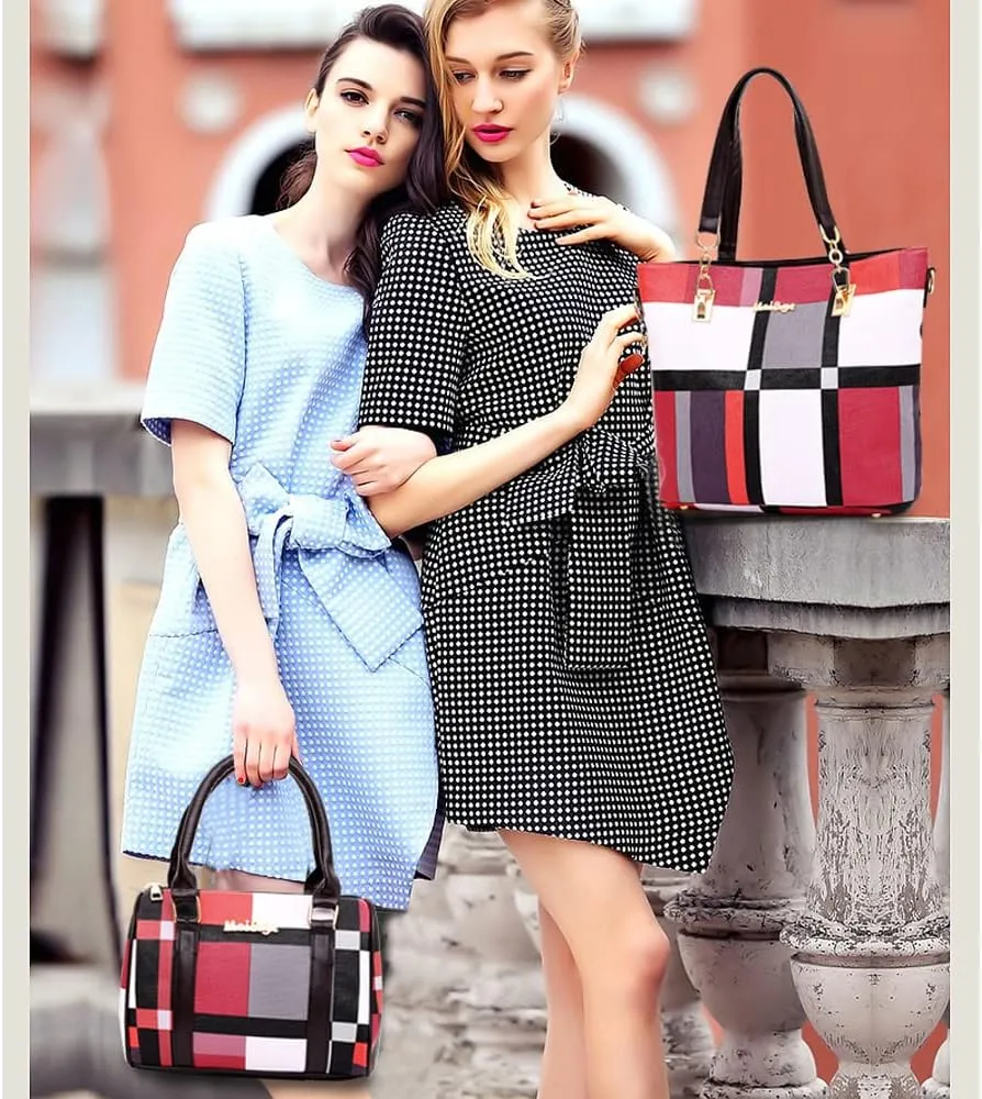 ZiMing 6-Pcs Women's Handbag Set: Shoulder, Tote, Satchel, Crossbody, Top-Handle, Boston & Messenger Bags