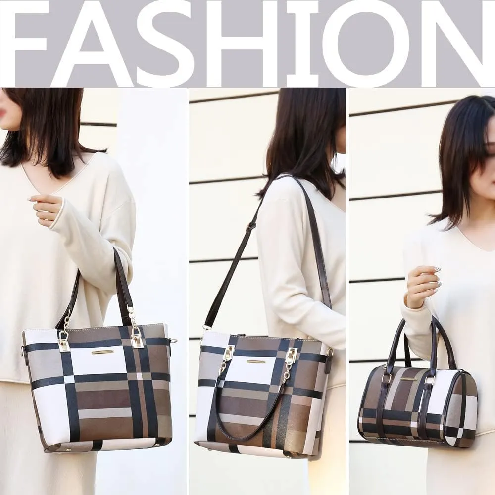 ZiMing 6-Pcs Women's Handbag Set: Shoulder, Tote, Satchel, Crossbody, Top-Handle, Boston & Messenger Bags