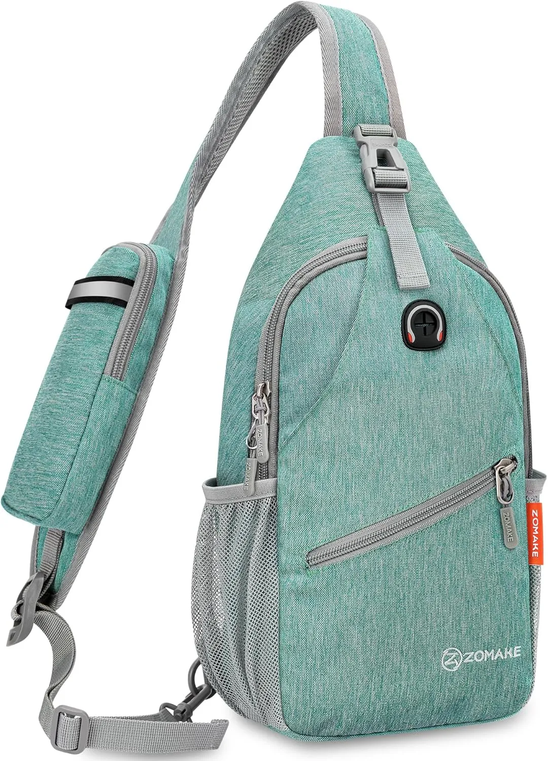 ZOMAKE Small Sling Bag, Travel Sling Backpack, Waterproof Hiking Cycling Crossbody pack for Men Women(Army Green)