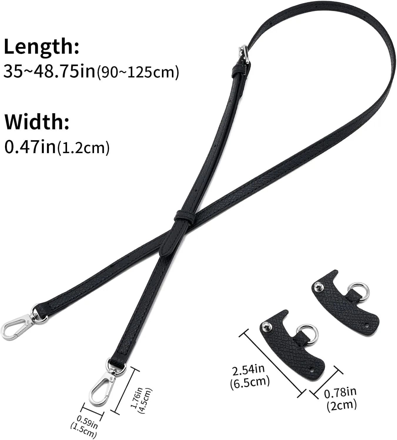 ZOOEASS Leather Purse Strap Replacement Bag Straps for Longchamp Handbags Women Leather Crossbody Shoulder Strap Adjustable